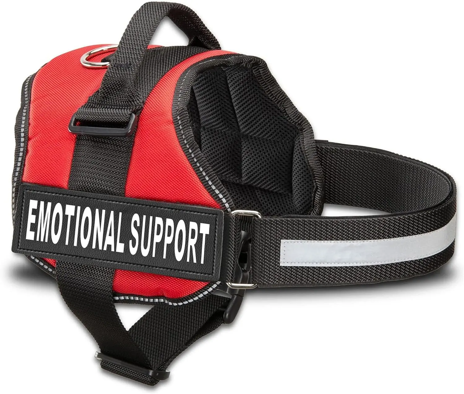 Emotional Support Dog Harness, Adjustable Vest with Reflective Straps, Top Handle and D-Ring Attachment for Public Outings
