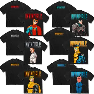Collection Invincible War Mark Grayson MCU Hero Double Printed Oversize Tshirt Sweater Hoodie heavytweight Acid Washed Tee TV Show Graphic Top Cotton Gift T-Shirt For Comic Lover, Gift T-Shirt For Movie Lover