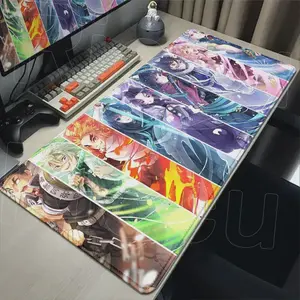 Demon Slayer Mouse Pad Gaming Laptop Keyboard Mat Deskmat Pc Non-slip Rubber Desk Mats Mousepad Gamer Anime HD Printing Mice Pad