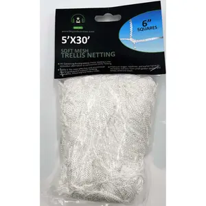 HK Gardening Biodegradable Trellis Netting 5' x 30' Plant Support White - Perfect for Your Garden
