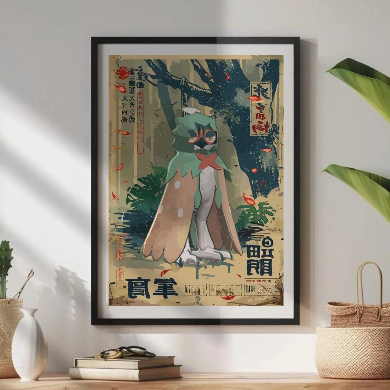 Decidueye Poster: Japanese Style Legendary, Art for Bedroom Decoration, Unframed Wall Art, Home Decor