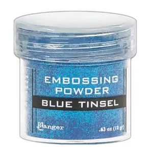 Embossing Powder Blue Tinsel, 1oz Jar