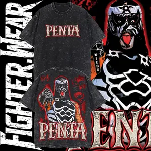 Fighter.Wear - Pentagón Jr penta zero miedo MMA, WWE, UFC, Gymer Retro Old Graphic Cotton T-Shirt hoodie Vintage Graphic Print Cotton T-shirt, 1 side, Y2K Streetwear Tee, Underground Style, Gen Z Fashion, Christian Graphic Tee, sopula, hellstar