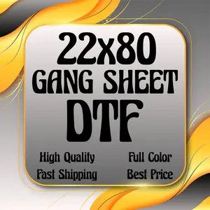Custom DTF Transfers, DTF Print, DTF Prints, High-Quality Transfer, Full Color Prints, Custom 22x80 Gang Sheet DTF