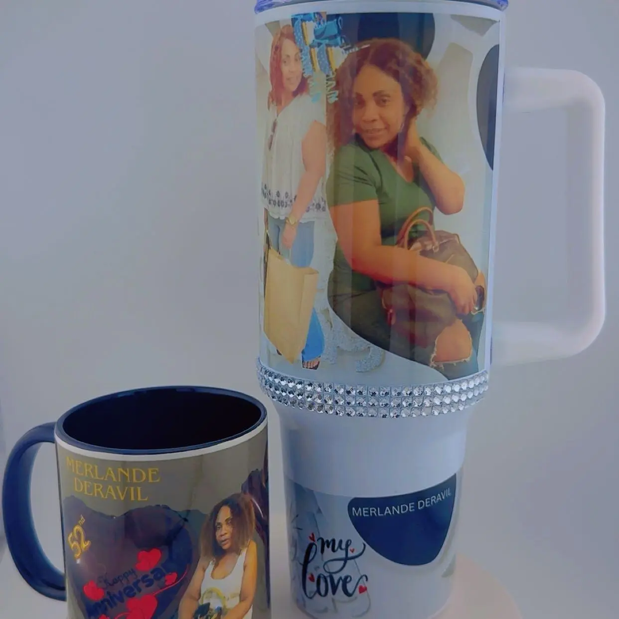 Custom Photo Tumbler 40oz – Personalized Gift Cup