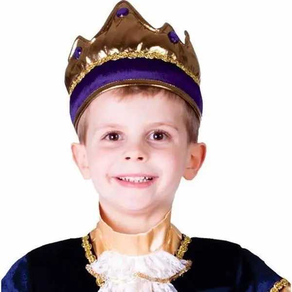 212 MAIN Men's Exquisite Purple Polyester Tiara Crown - Elastic Band, Adjustable Size, Jewel-Accented Special Occasion Costume Accessory