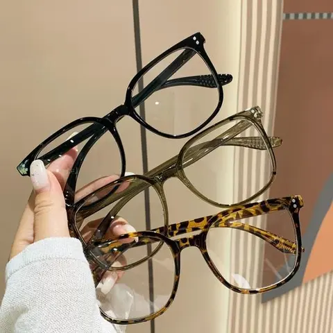 3 Pcs Simple Square Frame Eyeglasses for Women & Men, All-Season Outfits 2025 Eyeglasses for Work, Daily Clothing Decor, Student Daily Use​