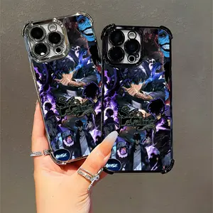 Solo Leveling Anime Phone Case for Fans Gamers Dark Mythical Design Halloween Christmas Gift Compatible with iPhone 11/12/13/14/15/16 (Pro Max/Plus) Durable Protective Case