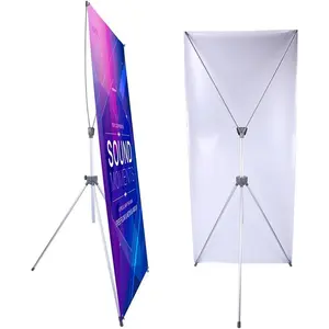 Adjustable X Banner Stand Fits Any Banner Size Width 23" to 32" and Height 63" to 78"