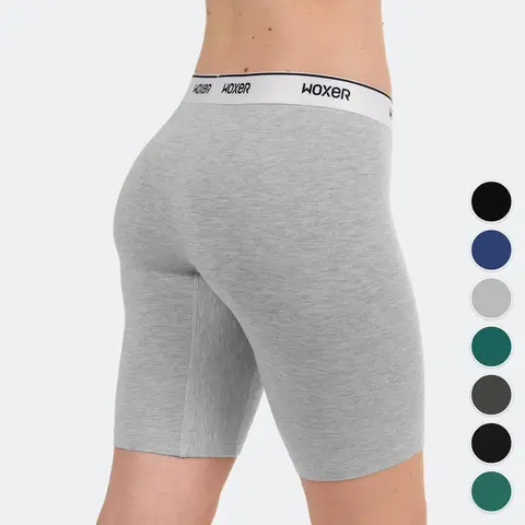 Women's 9 In Stretchy Biker Boxer Briefs - Soft Comfortable Transpirable Fabric Underwear, Stretch Flex Boyshorts & Boxers, Modal Pouch, Tag-Free Care Label, Chafe Guard, Stay-Put No-Adjusting Fit
