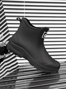 2026 Men's PVC Non-slip Rain Boots, Ankle Water Shoes, Gardening, Fishing, Outdoor Use, All-season Stylish and Practical