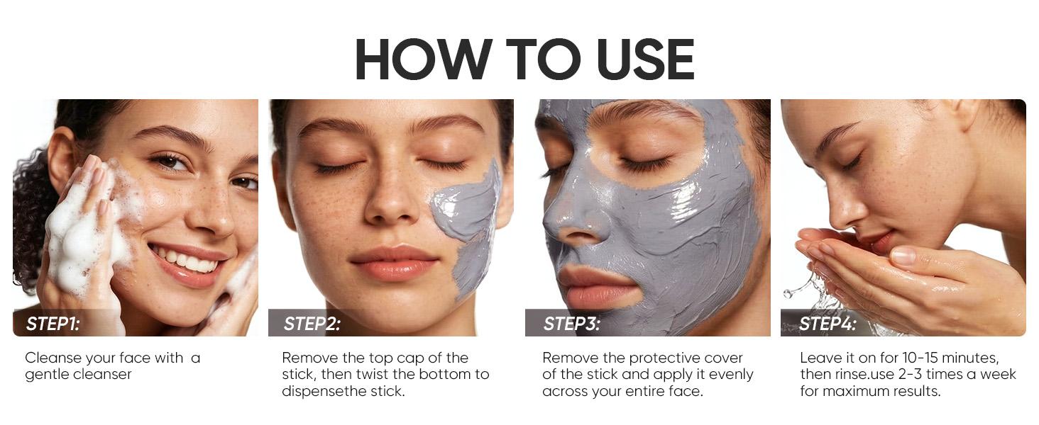 Tivlon Deep Pore Cleansing Blackhead Remover Face Mask Stick, Mud Mask with Natural Alaska Volcano Clay, Gentle Exfoliating, Smoothing Skin, Non-Drying, Skincare Facial Mask,travel essentials sohochic Tivlon Deep Pore Cleansing Blackhead Remover Face Mask Stick, Mud Mask with Natural Alaska Volcano Clay, Gentle Exfoliating, Smoothing Skin, Non-Drying, Skincare Facial Mask,travel essentials sohochic