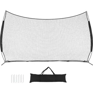 12x9ft / 16x10ft Barricade Backstop Net, Ball  Barrier, Practice Net for Baseball, Softball, Lacrosse, Soccer, Basketball and