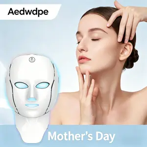 【Mother's Day Gift】Red Light for Face, Led Contour Face Mask Light Therapy, 7 Color Near-infrared 850 Led Light Mask Portable and Rechargeable, led face mask At Home and Wireless Led Face Mask comfort skin care r collagen