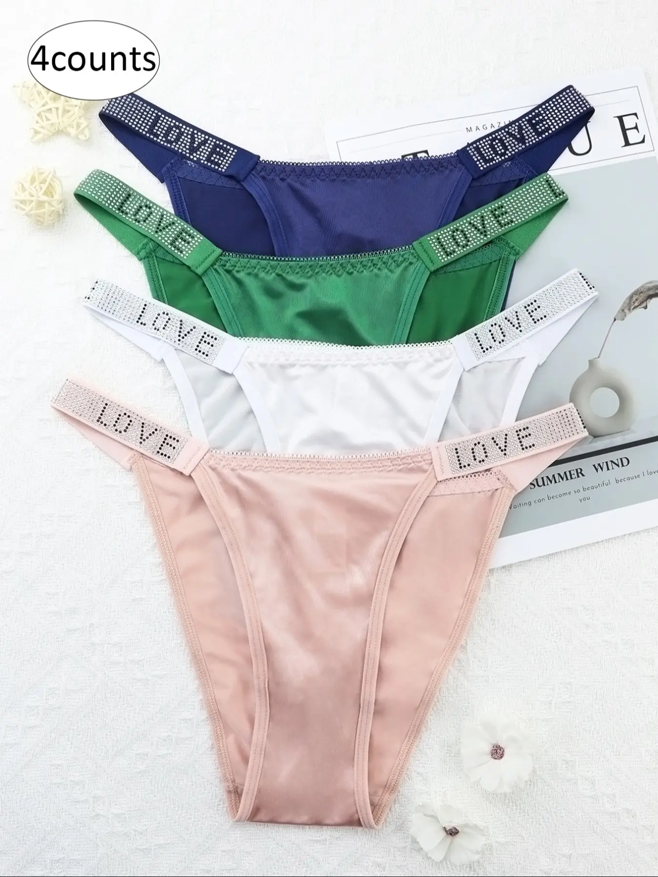 Women's Underwear Set, Panties, Seamless Smooth Fabric, Breathable Comfort, Mid-Waist Design, Ideal Daily Wear, Enhances Style & Comfort