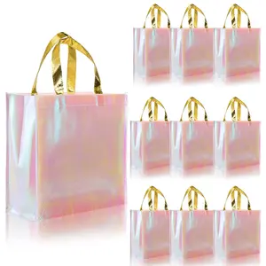 Reusable Shopping Bag, 10pcs/set Gift Bag with Handle, Unique Bags, Fashionable Gift Bag for Wedding, Party, Birthday, Party Supplies