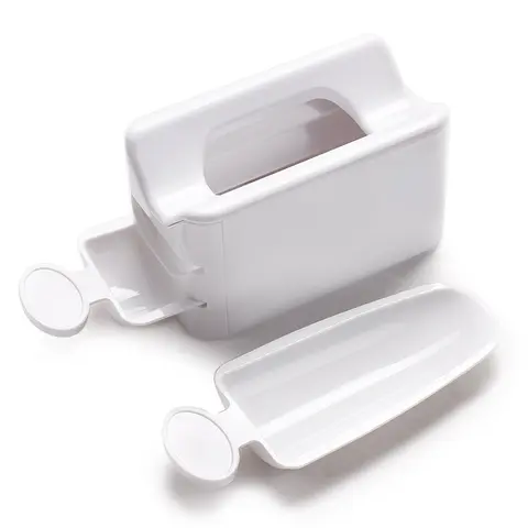 Multi-functional nail powder recycling box Plastic Containers, loose powder, glitter, micro diamond felt crushed powder storage collection box with funnel, packaged nail tool, Beauty Supplies Organizer