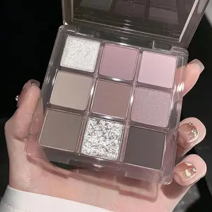 9 Color Eyeshadow Palette, Glam Pack Glitter Matte and Glitter Eye Shadows Palette, Long Lasting Shimmering Eye Shadow Makeup Products for All Styles and Occasions