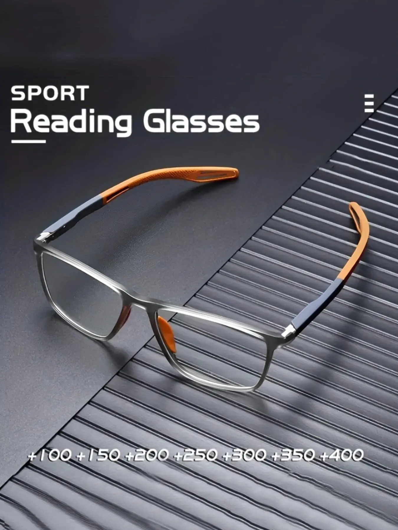 Ultralight Glasses TR Sport Sporty Design Reading Glasses Ultralight Reading Glasses Unisex Women Men Far Sighted Optical Glasses Achieve a Magnification +1.0 of+4.0 High Quality Eyewear