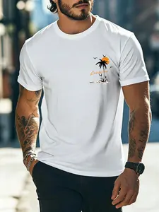 Vintage Summer Style T-Shirt, Perfect for Beach and City, Long Loose-Fitting Casual Top, Graphic Letters Design, No Zipper or Collar