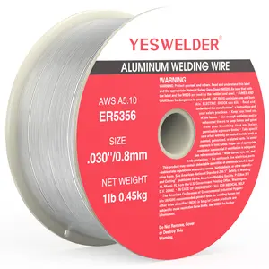 YESWELDER ER5356 .030"/.035" Diameter 1LB Spool Magnesium Aluminum MIG Welding Wire