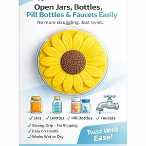 Petal Grip Universal Grip Comfort & Control for Faucet Bibs T and Round Style Jars Pill Bottles Anything That Fits in Your Palm. Food safe.