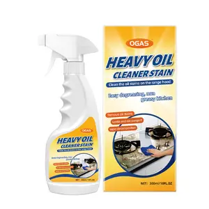 Heavy Duty Kitchen Grease Cleaner Spray – Multi-Purpose Oil Stain Remover for Stove, Range Hood & Countertops, Powerful Degreaser Gentle on Hands