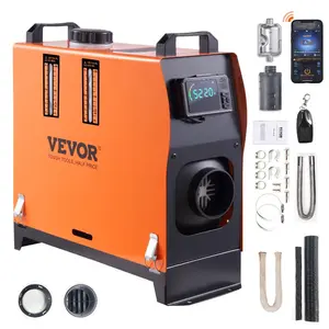 summervibes VEVOR 8 KW Diesel Air Heater, Bluetooth App Control All-in-one Diesel Heater with Automatic Altitude Adjustment, Remote Control and LCD, Portable Parking Heater for RV Trailer Camper Van Boat