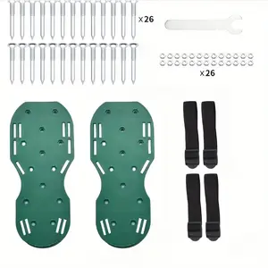 Eco-Friendly Lawn Aerator Shoes with 1.65-Inch Spikes, Manual Soil Aerator and Lawn Aeration Sandals for Gardens and Yards, Plastic Turf Aerator with Self-Balancing Epoxy Resin, Durable Materials