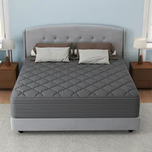 12/14 Inch Twin Full Queen King size Mattress Hybrid Pocket Spring Gray Mattresses, Medium Firm with Balanced Lumbar Support. Suitable for various home decors and hotel settings,  modern ergonomic bed-in-a-box