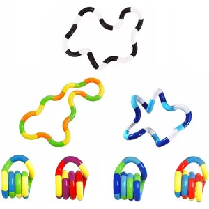 7PCS Quiet Twisty Fidget Toys – Squeeze, Twist, and Spin – Multicolored Sensory Toys for Kids and Adults, Stress Relief Toys & Educational Tools for Classroom,Alternative Gifts