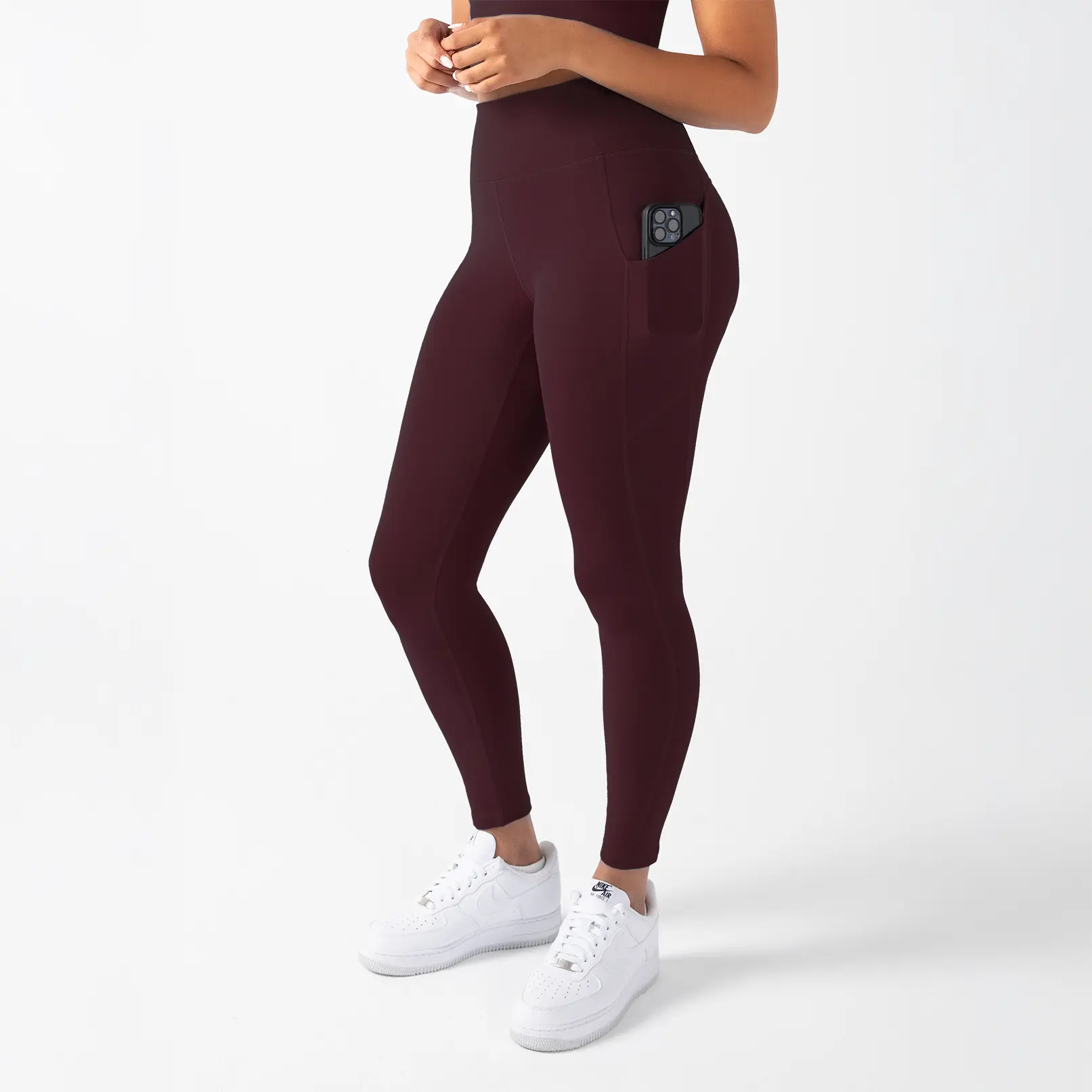 YITTY Women's Ultraluxe High-Waist Pocket Leggings - 4-Way-Stretch, Athleisure Style Bottoms, High Stretch Bottoms, Sports Stretchy Leggings