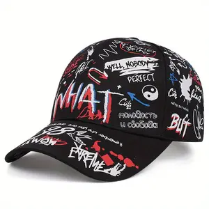 Cartoon Graffiti Trendy Personality Street Fashion Baseball Cap For Men And Women Hand-Painted Hip-Hop Cap
