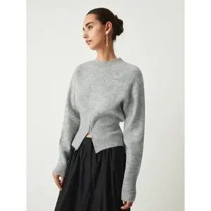 Soft Half Zip Fuzzy Sweater