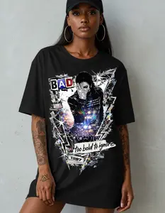 Bad Attitude Graphic T-Shirt Retro Punk Portrait Too Bold To Ignore Design Vintage Tee