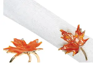 Maple Leaf Set of 4 Napkin Rings by Valerie
