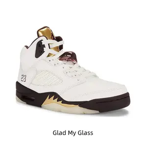 Soft cream mesh sneakers with shiny gold jagged trim & dark cocoa base