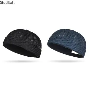 2-Pack: New Summer Style — Breathable, Large-Mesh, Brimless Skullcap — Adjustable Hip-Hop, Unisex, & Urban-Chic "Landlord" Hat