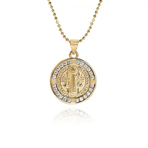 St. Benedict Coin Pendant Necklace