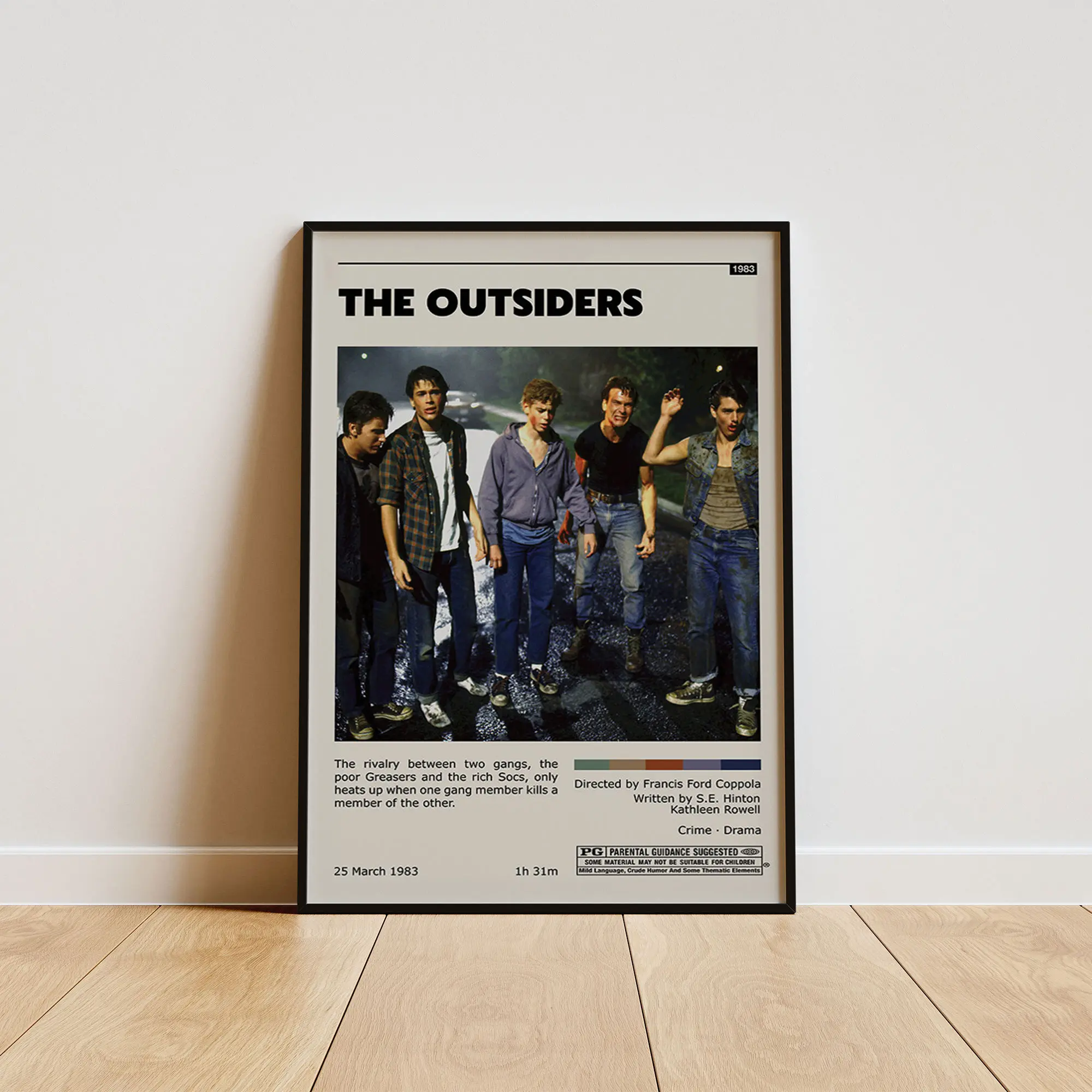 The Outsiders Poster, Contemporary Wall Decor, Modern Home Aesthetic, Interior Decoration Print