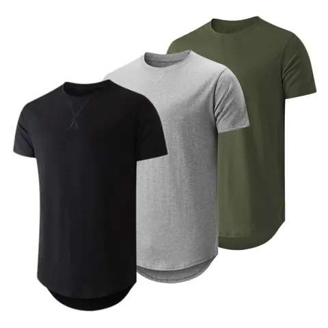 JMIERR Mens 3 Pack Cotton Hipster Hip Hop Longline Crewneck T-Shirt,Menswear Casual Tshirt Tops,TikTokShopfalldealsforyou