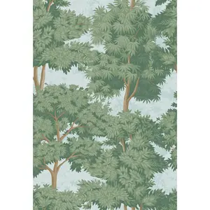 Eco-Friendly Peel and Stick Wallpaper Sheets 11” x 16” Toile Forest Design 12 Sheets Self-Adhesive Removable for Living Room Bedroom Kitchen Office