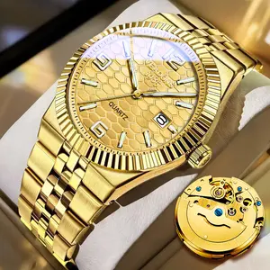 Men's Business Fashion Simulated Quartz Wristwatch with Diamond Accents Three-Dimensional Linear Grid Texture Luminous Display Date Function Water-Resistant Elegant Gift Box