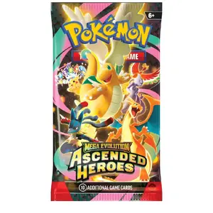 Pokémon Game Mega Evolution Ascended Heroes 10 Additional Game Cards for Ages 6+