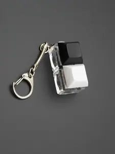 Novelty Keyboard Fidget Keychain, Decompression Toy Finger Keyboard Toy, Fidget Button Gift for Adults Release Stress