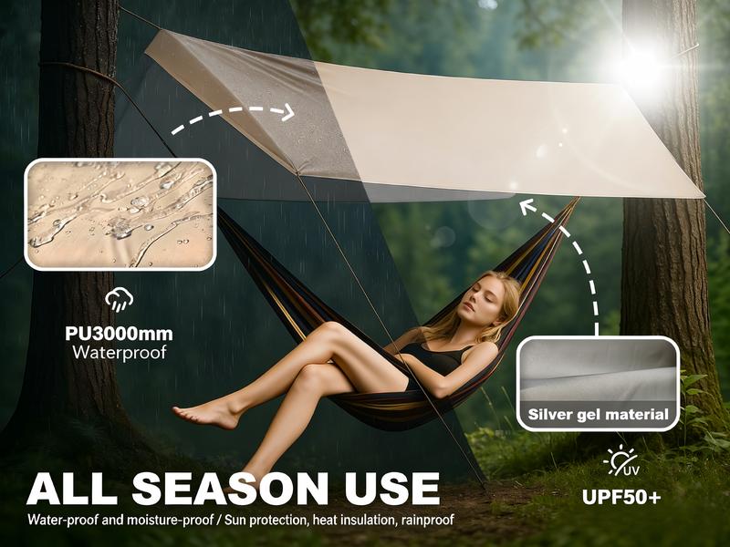 SENLEETO 8-10 Person Instant Cabin Tent - 129 Sq Ft 4-Season Family Tent, 5-Min Setup with Stove Jack Port & Skylight, Waterproof for Camping