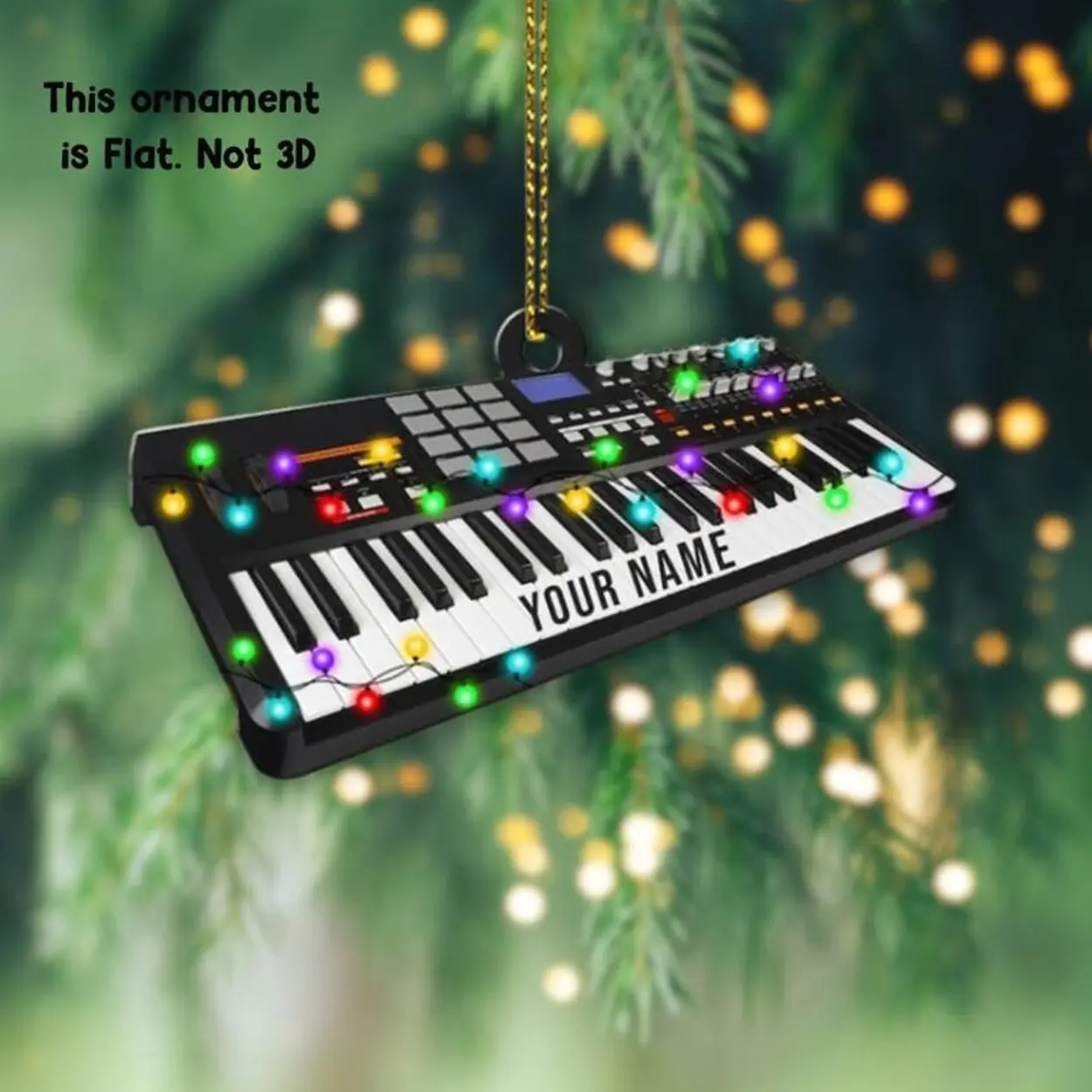 Personalized Piano Christmas Ornament: Music Lover Gift