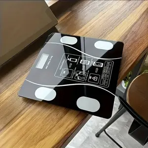 Intelligent Bathroom Scale, Digital Body Scale, with Backlit LED Display Screen And Sturdy Tempered Glass, Compact Size, Weighing Up to 400 Pounds/180 Kilograms