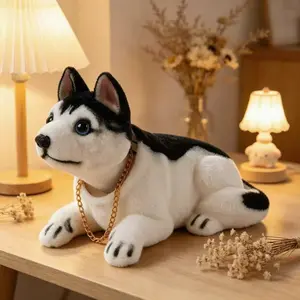 Cute Resin Dog Figurine, Home Decor Shaking Head Puppy, Car Interior Cartoon Ornament, Adorable Vehicle Decoration, 1 Piece