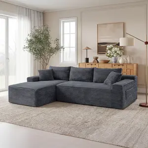94.5" Cloud Modular Sectional Sofa Couch with L-Shape Chaise,Modern Minimalist Upholstered Couches for Living Room Bedroom,Deep Seat Corner Couch,No Assembly Required